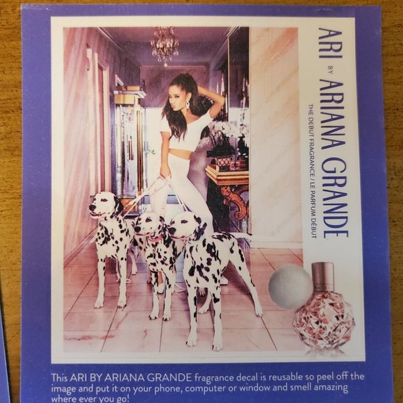 ARIANA GRANDE ARI Fragrance Scented Decal Sticker x4 - NEW Collectible Fan Merch - Picture 2 of 3